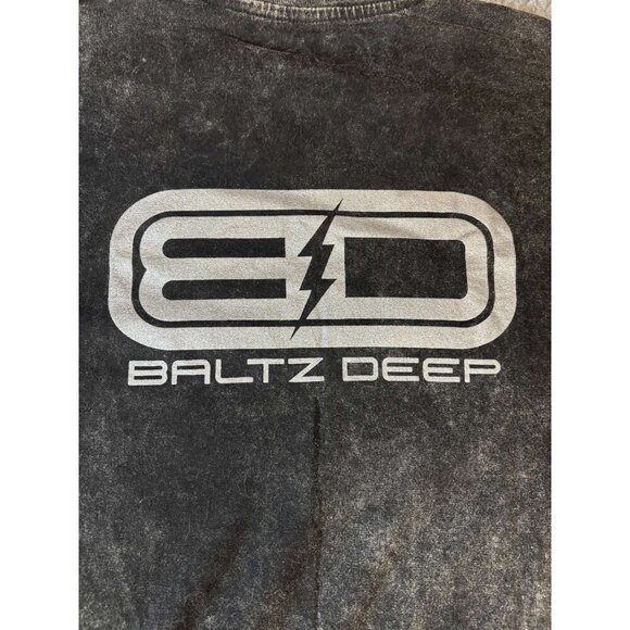Baltz Deep Graphic Black T-Shirt XXL 100% Cotton Lion Logo Front & Back Design - Picture 3 of 6